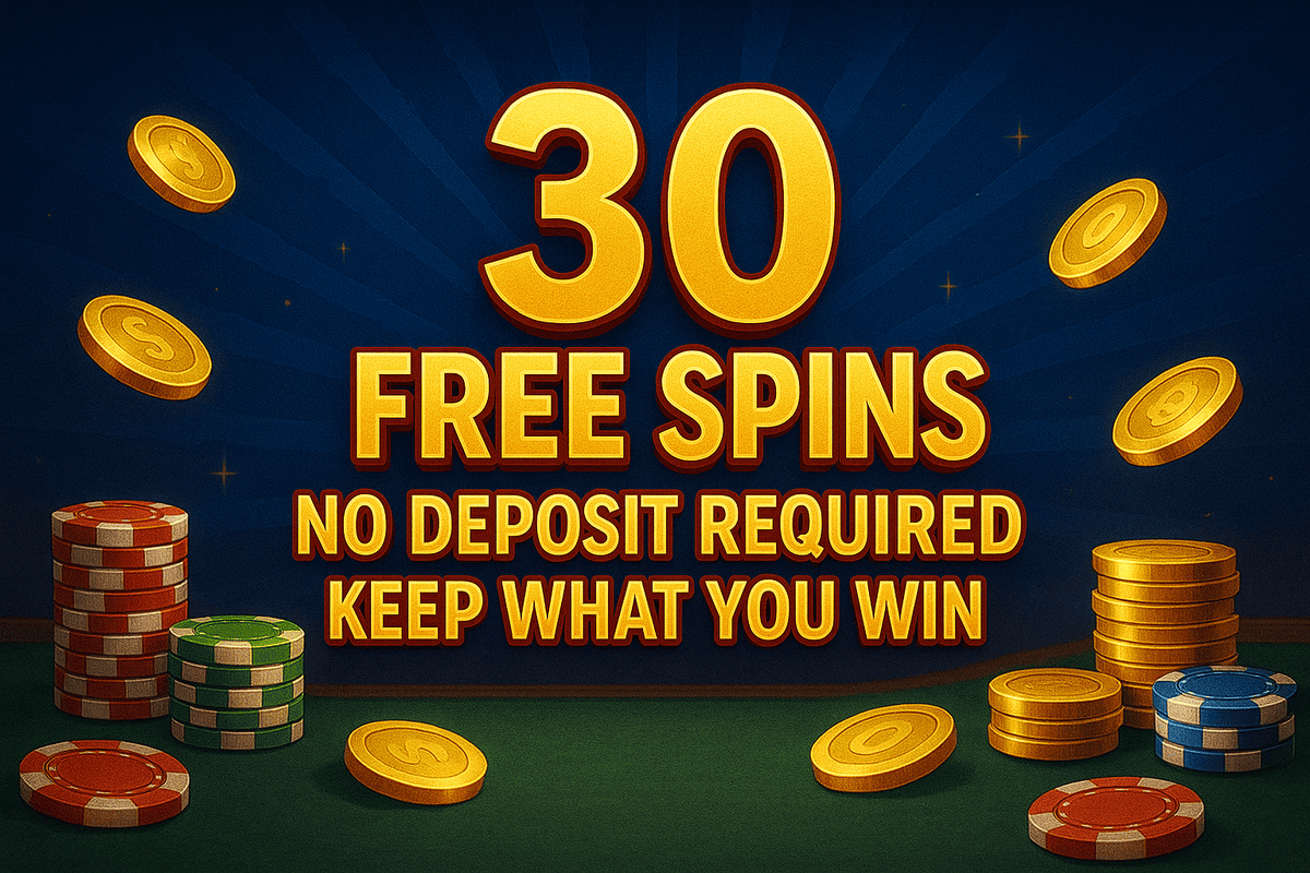 30 free spins no deposit required keep what you win